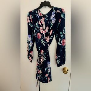 Yumi Kim 100% Silk Floral Mini Wrap Dress - Women’s Large